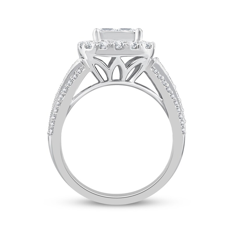 Main Image 3 of Adore Princess-Cut Diamond Engagement Ring 1-3/4 ct tw 14K White Gold