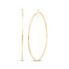 Thumbnail Image 1 of Square Tube Hoop Earrings 10K Yellow Gold 70mm