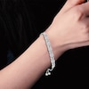 Thumbnail Image 2 of Baguette & Round-Cut Diamond Flower Bolo Bracelet 1/2 ct tw Sterling Silver