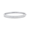 Thumbnail Image 1 of Baguette & Round-Cut Diamond Bangle Bracelet 3 ct tw 10K White Gold