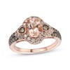 Thumbnail Image 1 of Le Vian Oval-Cut Morganite Ring 5/8 ct tw Diamonds 14K Strawberry Gold