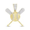 Thumbnail Image 1 of Men's Diamond Baseball & Bats Charm 1/5 ct tw 10K Yellow Gold