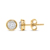 Thumbnail Image 1 of Round-Cut Diamond Bezel-Look Solitaire Stud Earrings 1/8 ct tw 10K Yellow Gold (J/I3)