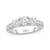 Thumbnail Image 1 of Memories, Moments, Magic Round-Cut Diamond Three-Stone Engagement Ring 1-1/2 ct tw 10K White Gold