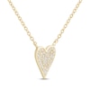 Thumbnail Image 2 of Multi-Diamond Elongated Heart Necklace 1/10 ct tw 10K Yellow Gold