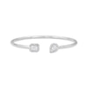 Thumbnail Image 0 of Baguette & Round-Cut Multi-Diamond Flex Cuff Bangle 1/2 ct tw 10K White Gold