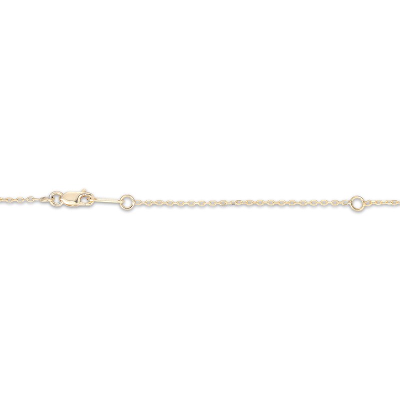 Main Image 4 of Pear-Shaped Nephrite Jade Drop Necklace 14K Yellow Gold 18"