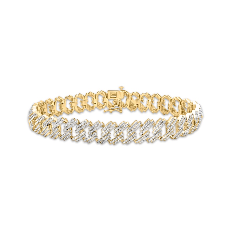 Main Image 1 of Diamond Chain Link Bracelet 3-1/2 ct tw 10K Yellow Gold 8.5"