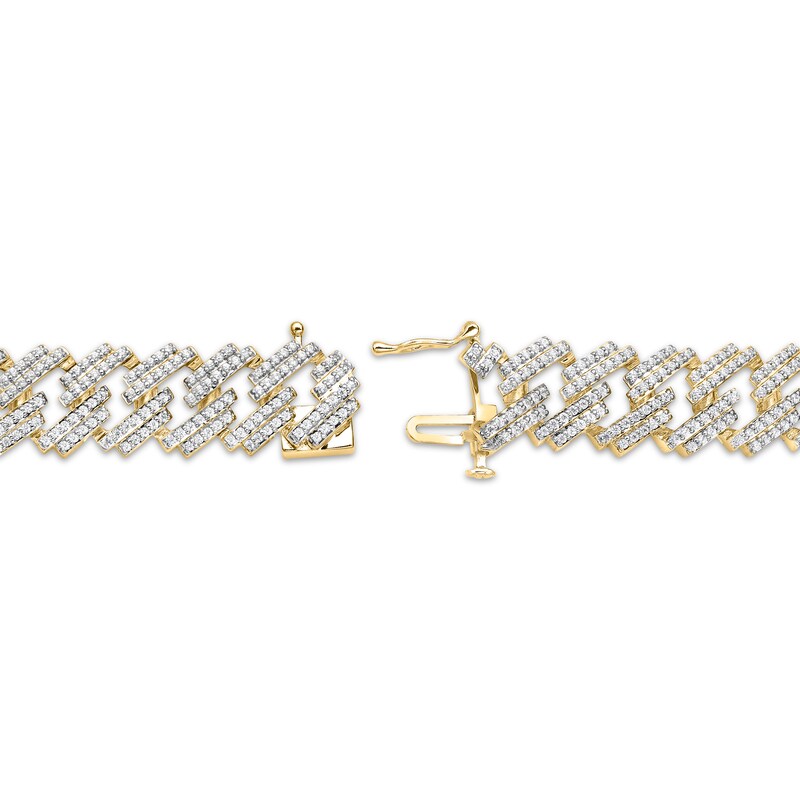 Main Image 3 of Diamond Chain Link Bracelet 3-1/2 ct tw 10K Yellow Gold 8.5"