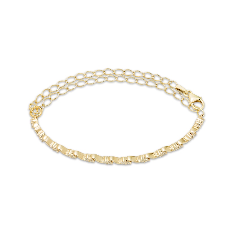 Main Image 2 of Diamond Adjustable S-Link Bracelet 3/8 ct tw 10K Yellow Gold
