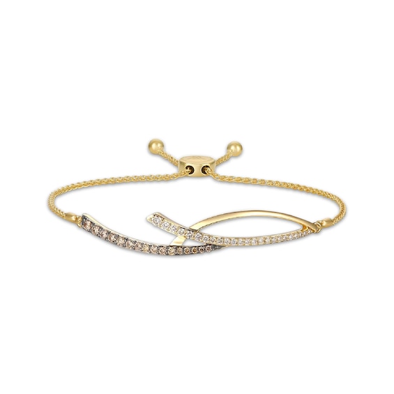 Le Vian Diamond Bolo Bracelet 1/2 ct tw 14K Honey Gold 9.5"