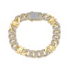 Thumbnail Image 1 of Men's Diamond Curb Chain & Spool Link Bracelet 2-1/2 ct tw 10K Yellow Gold 8.5"