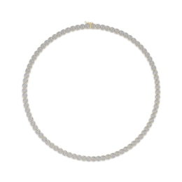 Men's Multi-Diamond Circle Link Necklace 2-1/2 ct tw 10K Yellow Gold 22"