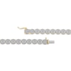 Thumbnail Image 2 of Men's Multi-Diamond Circle Link Necklace 2-1/2 ct tw 10K Yellow Gold 22"
