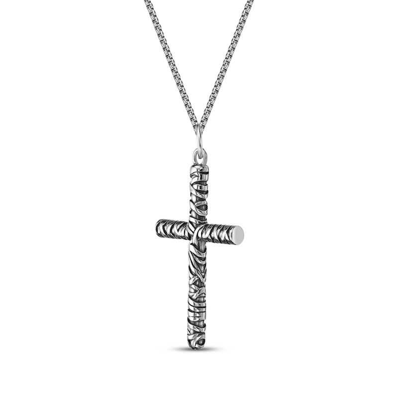 Main Image 2 of Cross Necklace Solid Stainless Steel 24"