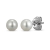 Thumbnail Image 2 of Cultured Pearl & White Lab-Created Sapphire Earrings Gift Set Sterling Silver