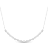 Thumbnail Image 1 of Diamond Curved Bar Necklace 1/4 ct tw Sterling Silver 18"