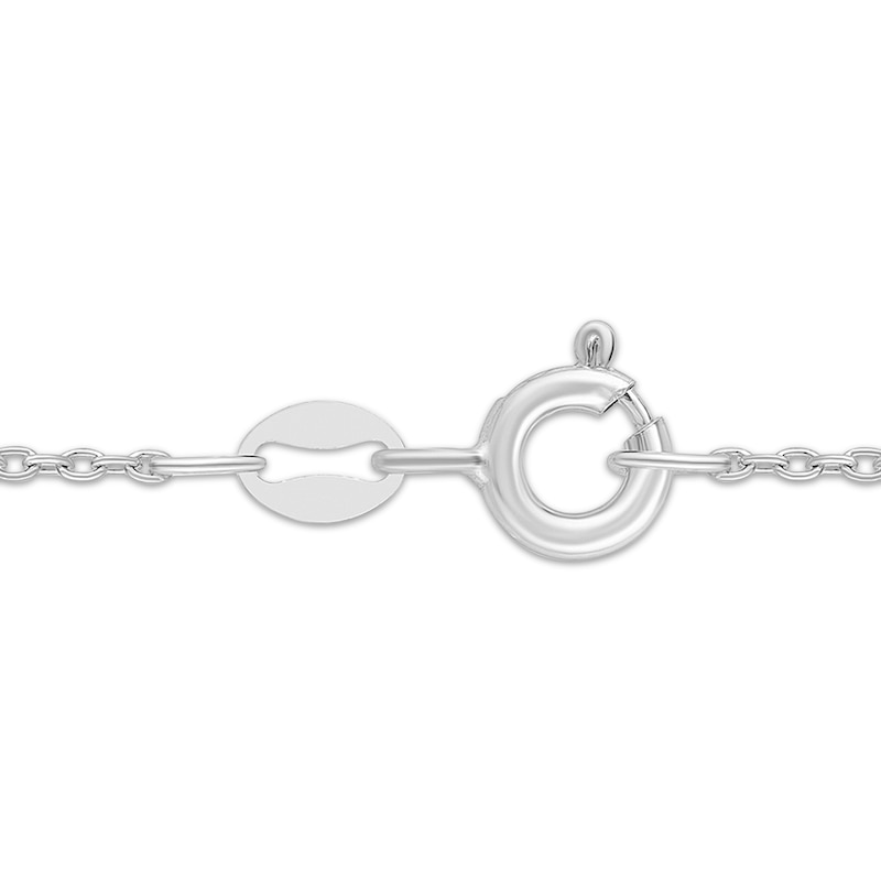 Main Image 3 of Diamond Curved Bar Necklace 1/4 ct tw Sterling Silver 18"