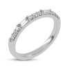 Thumbnail Image 2 of Adore Baguette & Round-Cut Diamond Alternating Anniversary Ring 1/4 ct tw 14K White Gold