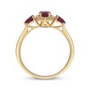 Thumbnail Image 3 of Oval-Cut Natural Ruby & Diamond Ring 1/10 ct tw 14K Yellow Gold