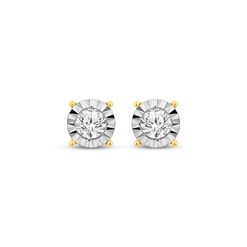 Main Image 2 of Diamond Solitaire Stud Earrings 1/2 ct tw 10K Yellow Gold (I/I3)