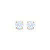 Thumbnail Image 2 of Lab-Created Opal Solitaire Stud Earrings 10K Yellow Gold