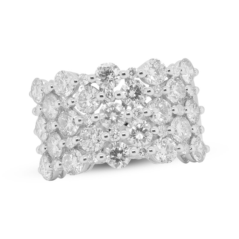 Main Image 1 of Diamond Multi-Row Fashion Ring 5-1/5 ct tw 14K White Gold