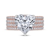 Thumbnail Image 3 of Adore Heart-Shaped Lab-Grown Diamond Three-Piece Bridal Set 3 ct tw 14K Rose Gold