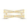 Thumbnail Image 3 of Diamond Multi-Row Crossover Fashion Ring 1/2 ct tw 10K Yellow Gold