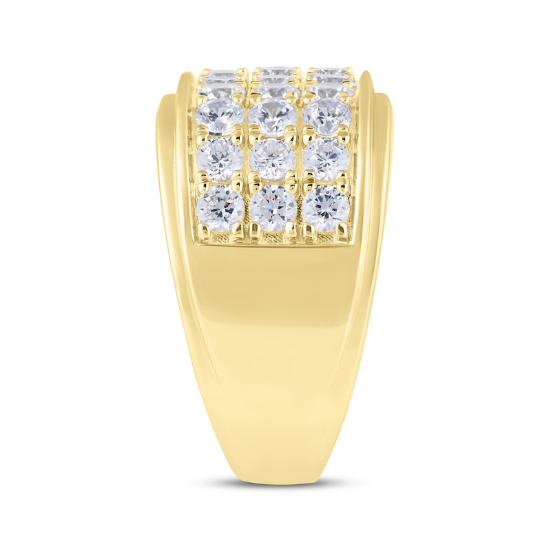 Main Image 2 of KAY Lab-Grown Diamonds Men's Three-Row Ring 3 ct tw 10K Yellow Gold