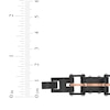 Thumbnail Image 4 of Men's Railroad Link Chain Bracelet Black & Rose Ion-Plated Stainless Steel 8.5"