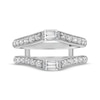 Thumbnail Image 3 of Adore Lab-Grown Diamonds Round & Emerald-Cut Enhancer Ring 1/5 ct tw 14K White Gold