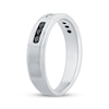 Thumbnail Image 2 of Adore Men's Black & White Diamond Trios Brushed Wedding Band 1/3 ct tw 10K White Gold
