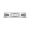 Thumbnail Image 3 of Adore Men's Black & White Diamond Trios Brushed Wedding Band 1/3 ct tw 10K White Gold