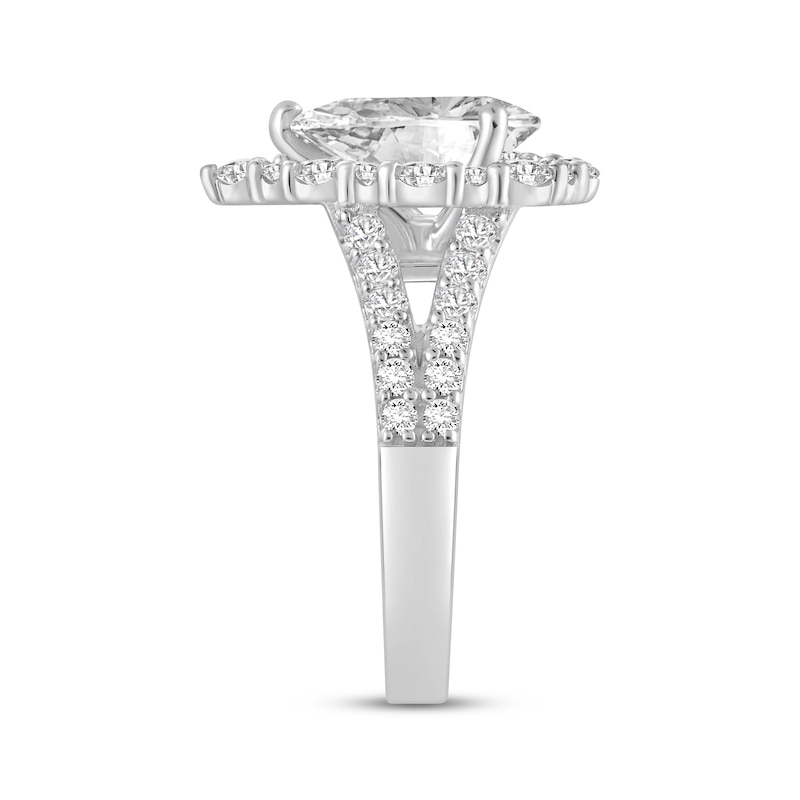 Main Image 2 of Adore Lab-Grown Diamonds Pear-Shaped Halo Engagement Ring 3 ct tw 14K White Gold