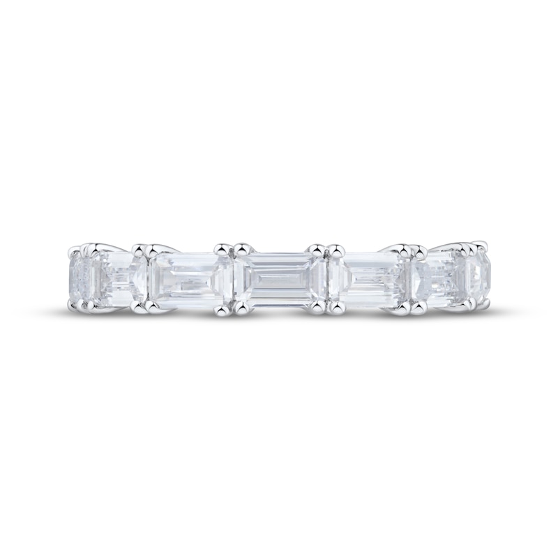 Main Image 3 of Adore Emerald-Cut Diamond Seven-Stone Anniversary Ring 1-3/8 ct tw 14K White Gold