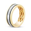 Thumbnail Image 2 of Adore Men's Diamond Striped Wedding Band 1/4 ct tw 10K Two-Tone Gold