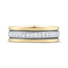 Thumbnail Image 3 of Adore Men's Diamond Striped Wedding Band 1/4 ct tw 10K Two-Tone Gold