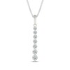 Thumbnail Image 1 of Diamond Graduated Drop Necklace 1/4 ct tw 10K White Gold 18"
