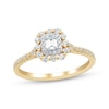 Thumbnail Image 1 of Adore Emerald-Cut Diamond Double Halo Engagement Ring 1/2 ct tw 14K Two-Tone Gold
