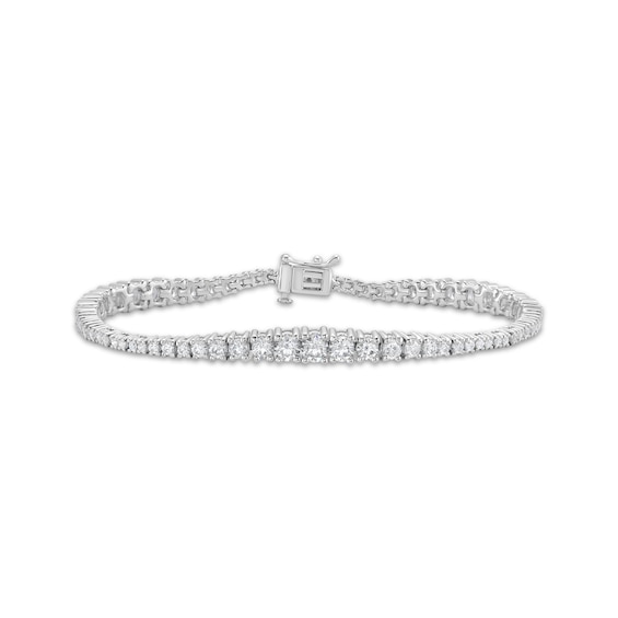 Diamond Graduated Tennis Bracelet 5 ct tw 14K White Gold 7"
