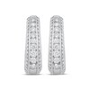 Thumbnail Image 2 of Diamond Three-Row Tapered Hoop Earrings 1 ct tw 10K White Gold