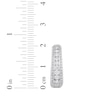 Thumbnail Image 5 of Diamond Three-Row Tapered Hoop Earrings 1 ct tw 10K White Gold