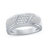 Thumbnail Image 1 of Men's Diamond Diagonal Ring 3/8 ct tw 10K White Gold