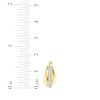 Thumbnail Image 5 of Lab-Grown Diamond Tapered Hoop Earrings 1/4 ct tw 24K Yellow Gold Vermeil Sterling Silver
