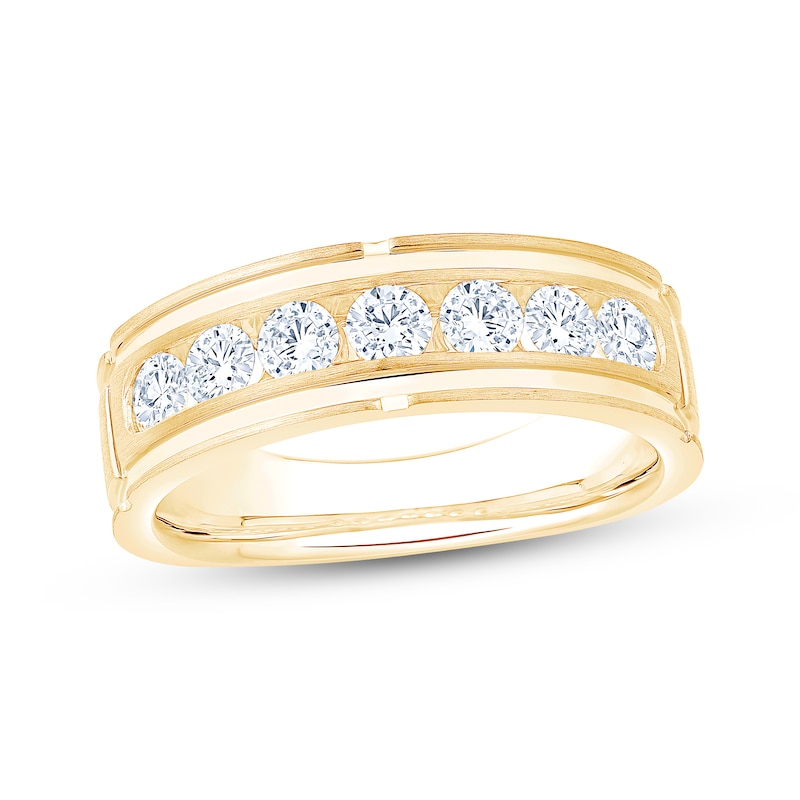 Main Image 1 of Adore Men's Diamond Seven-Stone Wedding Band 1 ct tw 10K Yellow Gold