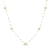 Thumbnail Image 1 of Bead Station Mirror Chain Necklace Hollow 10K Yellow Gold 18"