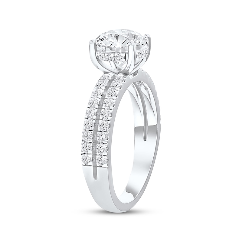 Main Image 2 of Lab-Grown Diamonds Round-Cut Hidden Halo Engagement Ring 2-1/2 ct tw 14K White Gold