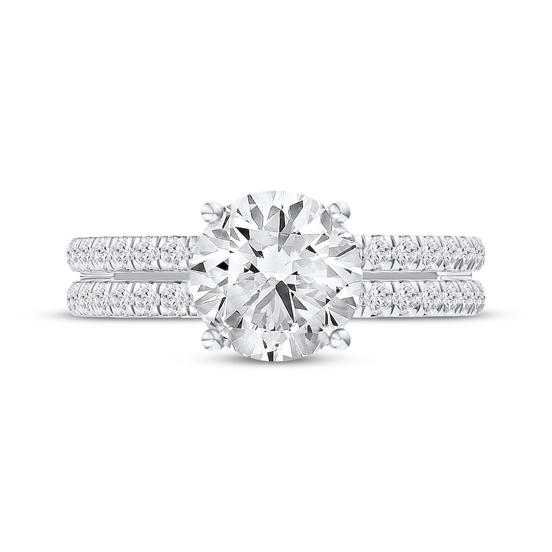 Main Image 4 of Lab-Grown Diamonds Round-Cut Hidden Halo Engagement Ring 2-1/2 ct tw 14K White Gold