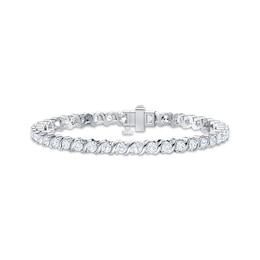KAY Lab-Grown Diamonds Swirl Link Bracelet 4 ct tw 10K White Gold 7"